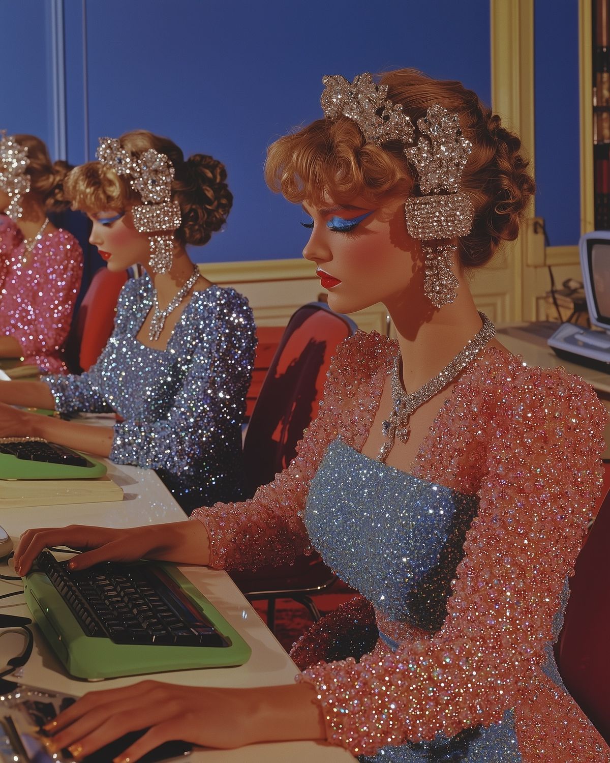 Abstract rendering of blockchain nodes connected by light trails